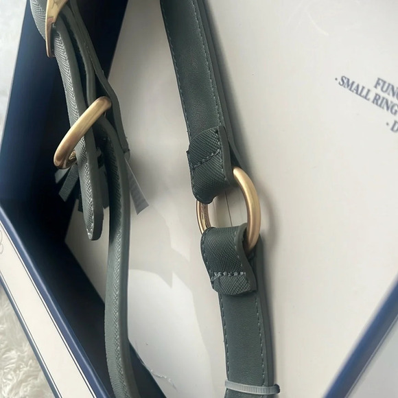 Southern Living Vegan-Leather Dog Collar Teal-Blue w/ Tassel Gold HW NWT - Picture 2 of 14